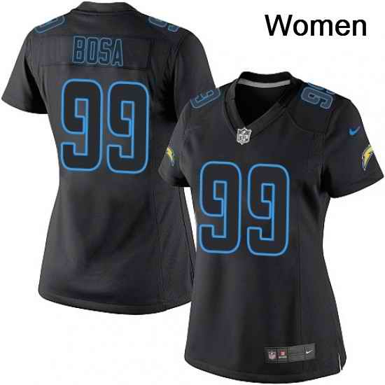 Womens Nike Los Angeles Chargers 99 Joey Bosa Limited Black Impact NFL Jersey